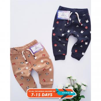2 Piece Thick Waist Trousers for Baby Boys and Girls