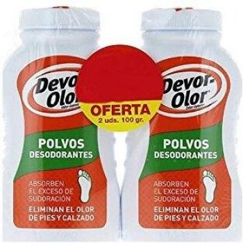 DEVOR OLOR DESODORANTE PIES POLVOS 2 UNIDADES 100 G