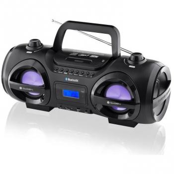 GoGEN CDM 425 s CD/MP3/USB/SD/BT, černá/stříbrná