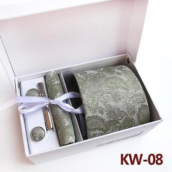 Corbata Formal Verde con Diseño Cuadrado