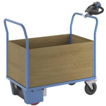 Eurokraft pro Elektro-Plattformwagen, 4 hohe MDF-Wände