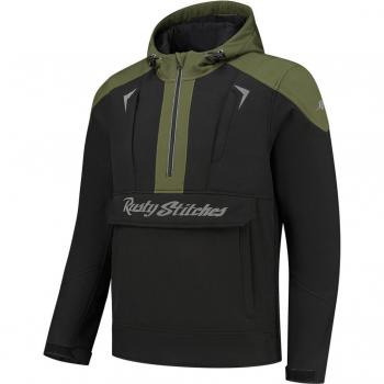 Rusty Stitches Giacca Moto Nero/Verde M