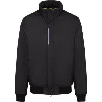 Schwarzer Recycle‑Oberstoff Blouson