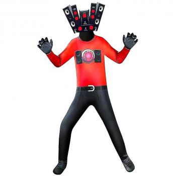 Tenue Skibidi Halloween en toilet pour garçon 5-6 ans