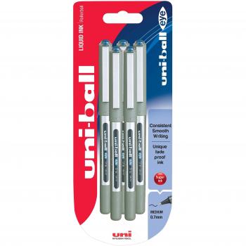 Uni-Ball Eye Fine UB157 Rollerball Writing Pens (Blue, Pack of 5)