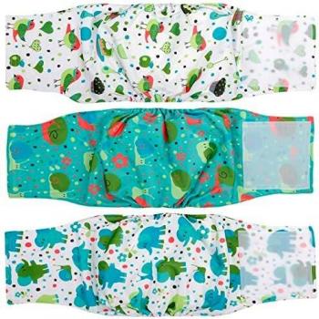 MICOOYO Reusable Dog Diapers Male 3-Pack