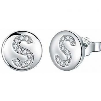 Boucles d'oreilles Lettre Initiale S Argent 925