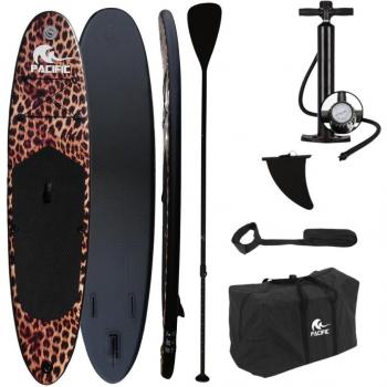 Sup Board Léopard Édition Pacific Gonflable Étui étanche téléphone 305 cm 7 pièces 100 kg