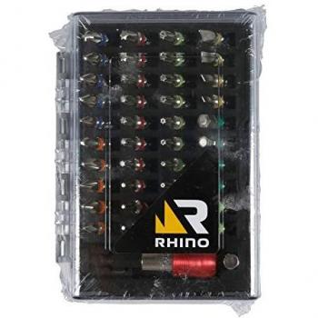 Rhino Vissage Court : ensemble 42 embouts + porte-embout, acier S2