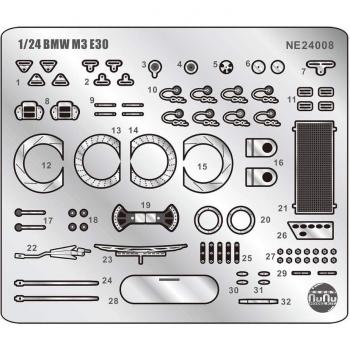 M3 E30 1988 Spa 24h Racing Model – Plastic Parts