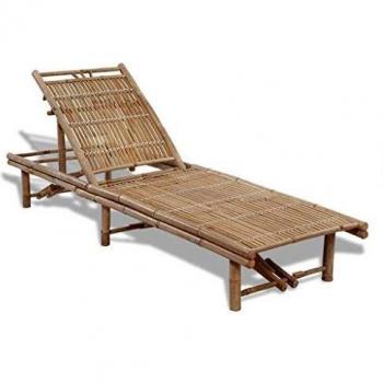 Chaise Longue d'Extérieur en Bambou