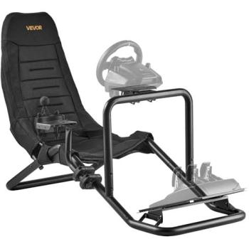 Professional VEVOR Wheel & Pedal Bench – Heavy‑Duty Sim Cockpit Stand (Logitech, Thrustmaster, CSR)