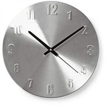 Silberne Nedis Wanduhr – Durchmesser 300 mm