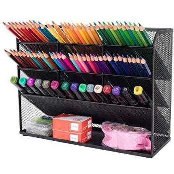 SleekMesh Desktop Organizer – Home & School Stationery Rack