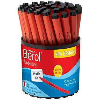 Berol Black Round Medium Nib Handwriting Pens