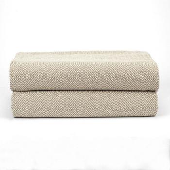 Colcha multiusos Arias beige con flecos y tacto super suave