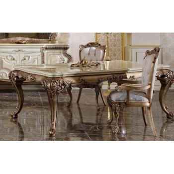 Prunkvoller Massivholz Esszimmertisch Casa Padrino – Barockstil