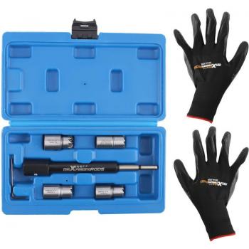 MAXPEEDINGRODS 5‑Piece Diesel Injector Seat Cutter Set – Mercedes‑Benz, Renault, Ford Compatible