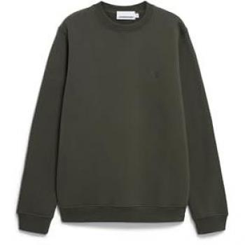 Armedangels BAARO Fleece‑T-Shirt – Grüner Ton, Größe M