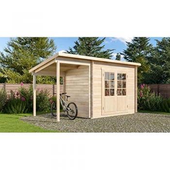 Abri de jardin monopente Martina-28 28mm Alpholz