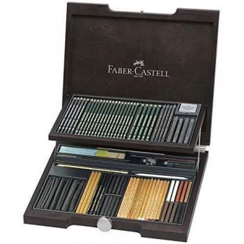 Coffret en bois Pitt Monochrome 85 pièces FABER-CASTELL