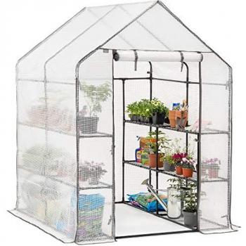 Walk Greenhouse Garden Grow House Reinforced Cover 8 Shelves Extra Large 6ft