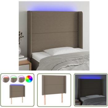 Tête de Lit à LED Taupe Tissu