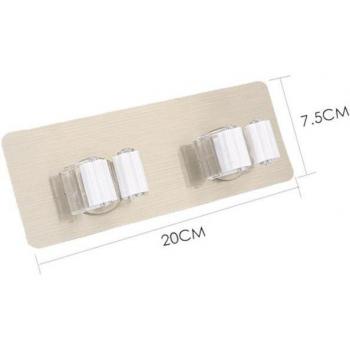 Self-Adhesive Mop Rack for Kitchen and Bathroom