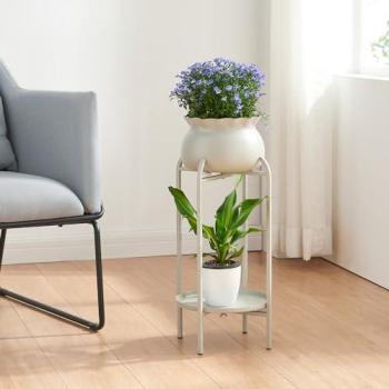 Porta-vaso Altena 80,5×40×40 cm – Stile Metallo Grigio