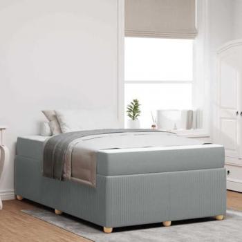 Lumière Douce 120x190 – Cadre et Matelas Gris Clair Vidaxl
