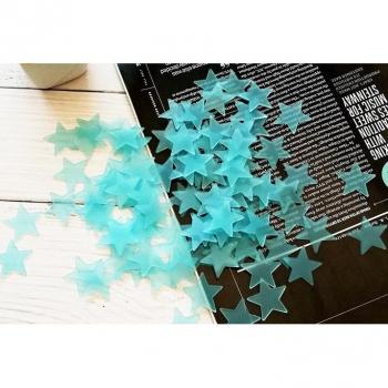 3D Luminous Snowflake and Star Wall Decals