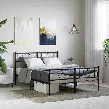 Cama Minimalista con Estribo Metálico 120x190 cm