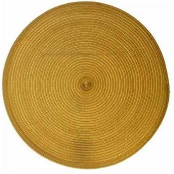 Set de Table Tressé Rond Moutarde