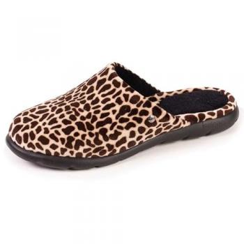 Mules confortables en velours girafe