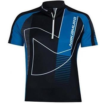 Nakamura Sporttrikot für Herren – Radkurzarm, ALBU, Schwarz/Blau, S