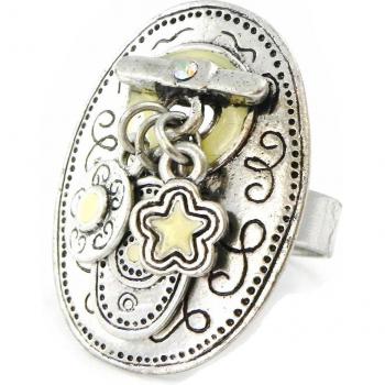 Les Trésors De Lily Oxana Designer Ring Witzilver