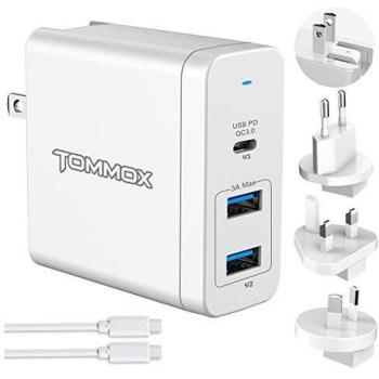 Tommox 60W Dual‑Region USB‑C PD Charger