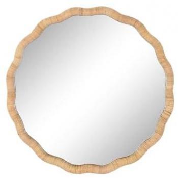 Mirroir en forme de cercle coloré, marque HOME ESPRIT, 80 cm