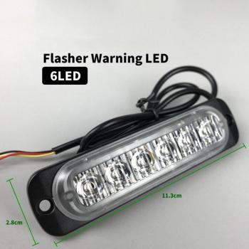 10pcs 12/24V 6LEDs Hazard Caution Light