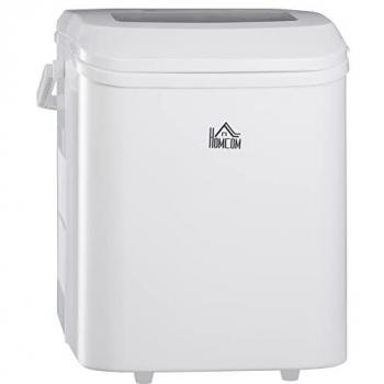 Máquina de Hielo Homcom 12 kg/24h 9 cubitos en 6-12 minutos con asa y cuchara