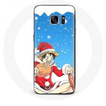 Luffy Weihnachts-Cover für Samsung Galaxy S6 Edge Anime 2023
