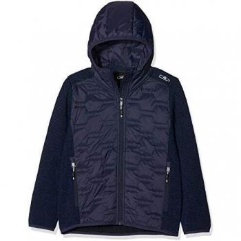 CMP Kinder Maglia Knit Tech Feel Warm Flat 39h0574 Pullover – Schwarz-Blau, 176 cm