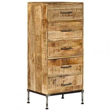 Cassettiera 45x35x106 cm in Legno di Mango