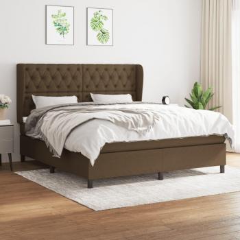 VidaXL Boxspringbett 160x200 cm Dunkelbraun mit Matratze