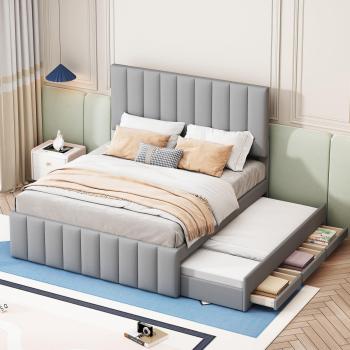 Cama Nido Gris con Almacenamiento
