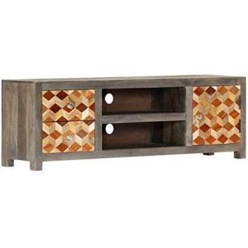VidaXL TV Stand Gray 47.2x11.8x15.7 Solid Wood Mango