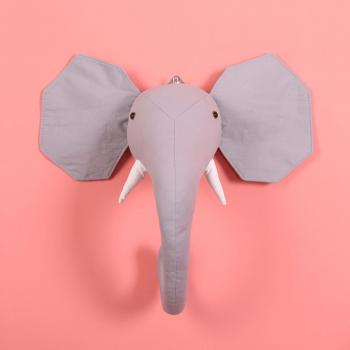 Plush Elephant Wall Decor