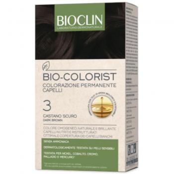 Bioclin bio colorist 3 castani sc kit composto da bio-colorist crema colorante cap 3 50ml+bio-colorist rilevatore crema 75ml+ biocolor protect maschera 10ml+ shampoo postcolore10ml