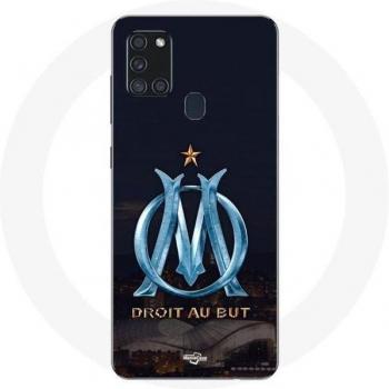 Cuscinetto Maniacase Galaxy A21s Logo OM Blu/Oro – Tocco Morbido