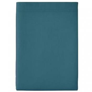Drap plat en percale de coton Bleu Essix, dimensions 290x290x180cm